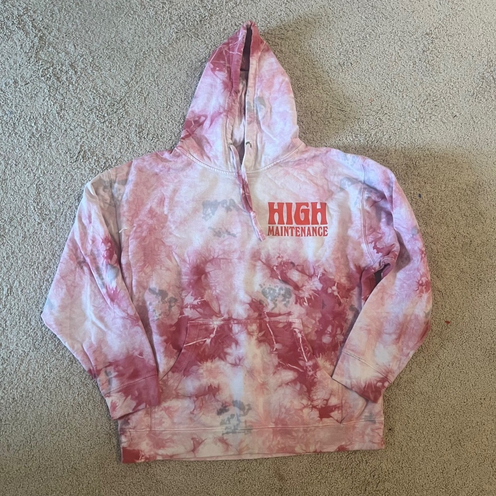 As*holes Live Forever Psychedelic Tie Dye High Maintenance hoodie size Large